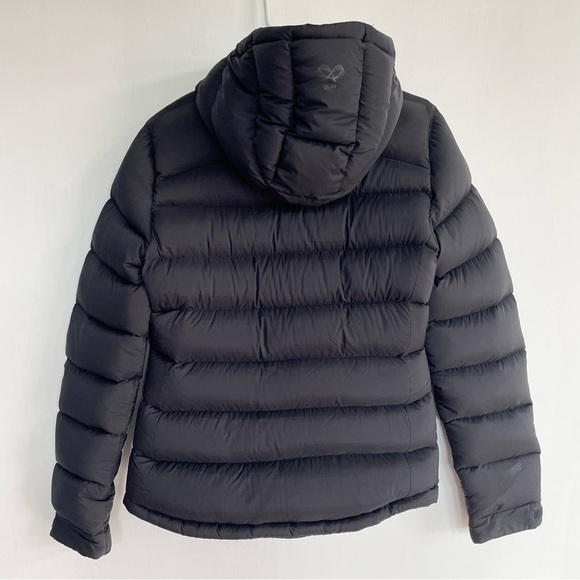 Tna Kanaka Black Puffer Jacket Hooded Zip Up Winter Coat Goose Down Feather S - Picture 3 of 11